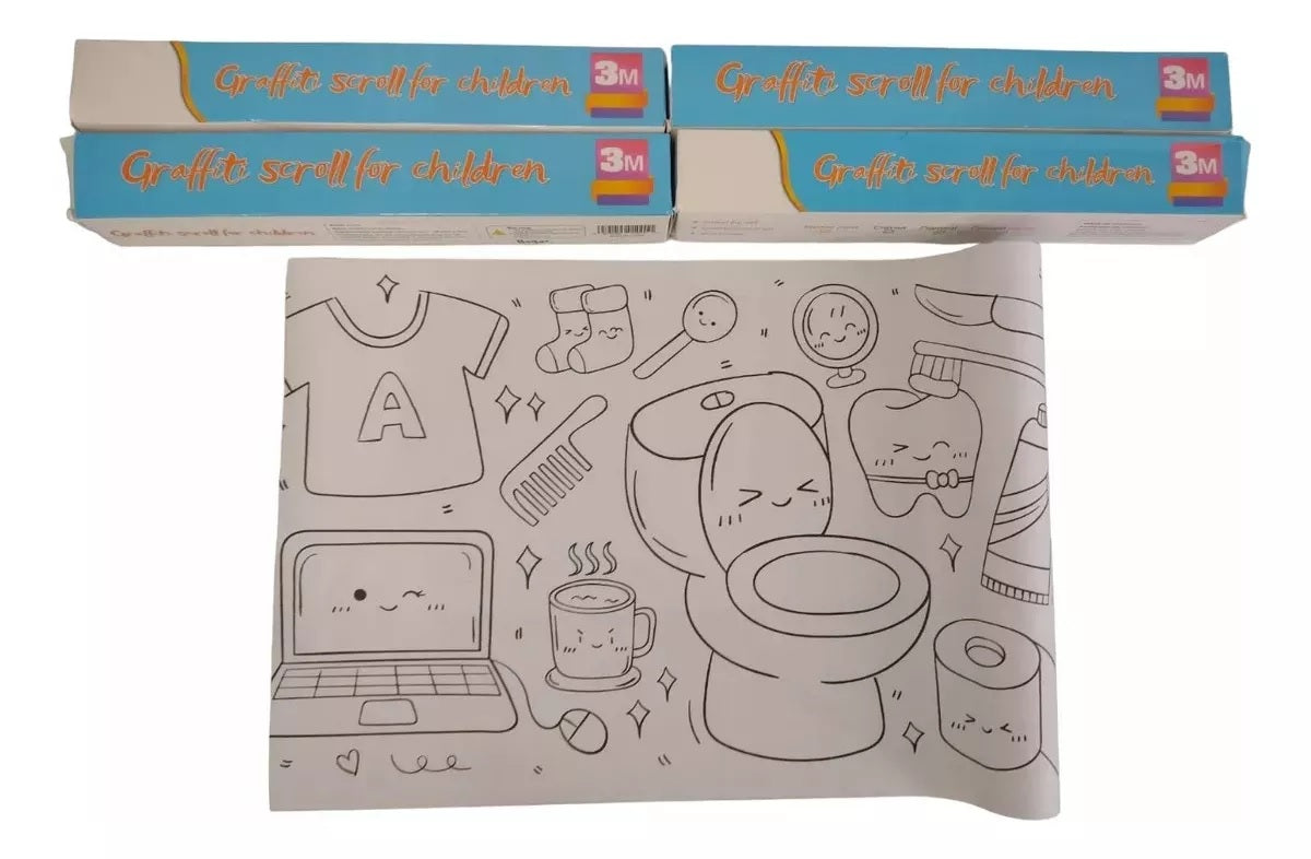 Rollo De Papel Adhesivo Dibujos Para Colorear 👧🏻👶🏻